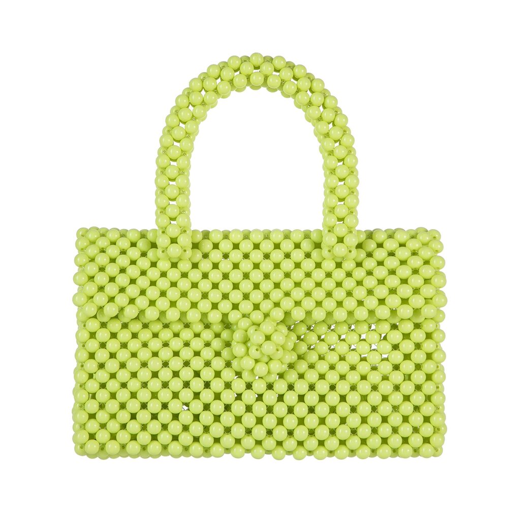 5348 YUSHINY Acrylic Beaded Clutch Macaron Color Message Bag with Strap